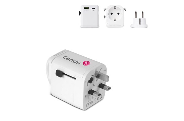 Universal travel adapter - White
