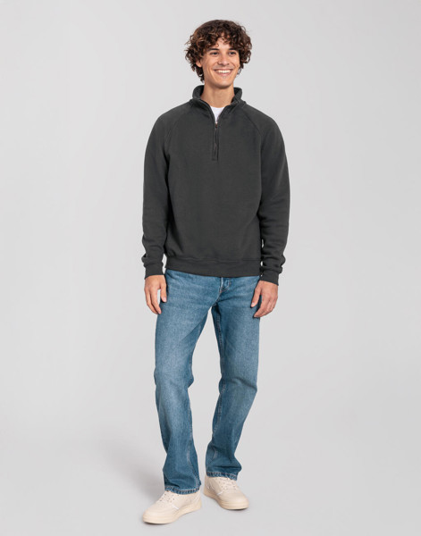 Iconic Premium Zip Neck Sweat - Deep Navy / XL