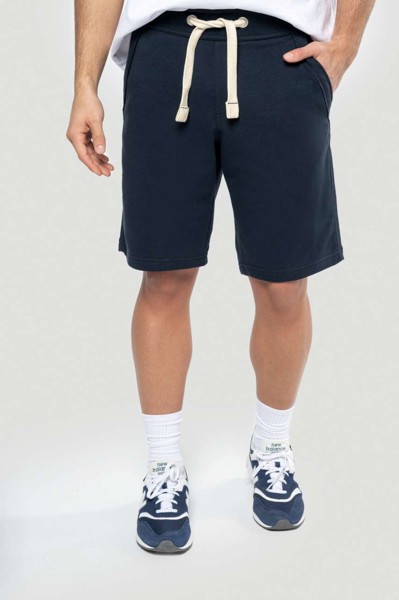 Unisex French Terry Bermuda Shorts - Black / S