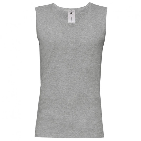 T-Shirt B&C Athletic Move 145G - 100% Algodão (Investindo Em Better Cotton) - Cinza Mesclado Escuro / M