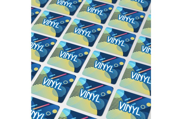 Vinyl Sticker Square 10x10mm - White