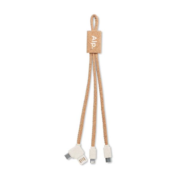 Cabie 3-in-1 charging cable, type A,C input