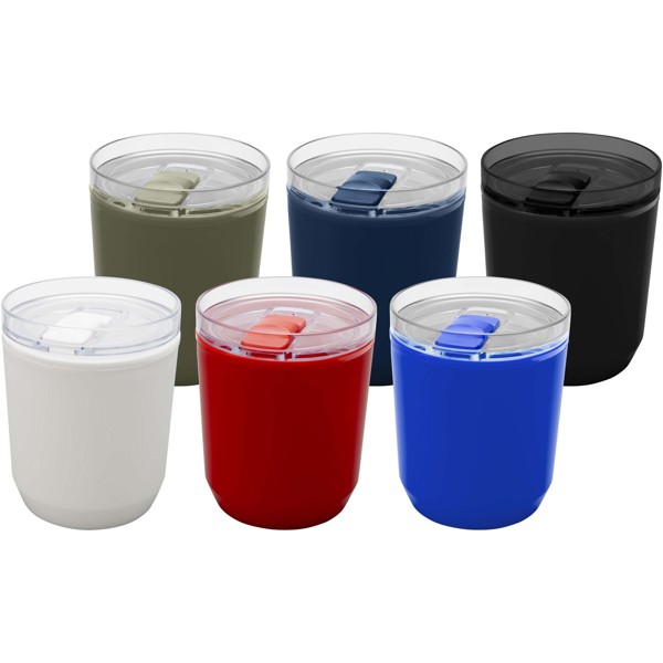 Hudson 180 ml pohár z recyklovaného plastu - Jednofarebná čierna