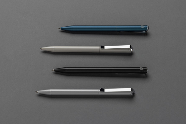 Xavi recycled aluminium pen, 1mm, 1200m blue ink - White