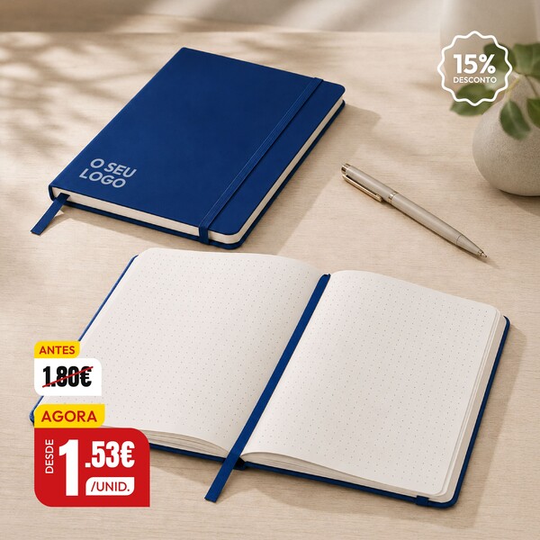 Bloco de notas A5 folhas pontilhadas Spectrum - Preto