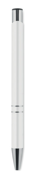 Bern ballpoint pen made of recycled aluminium with blue ink - White