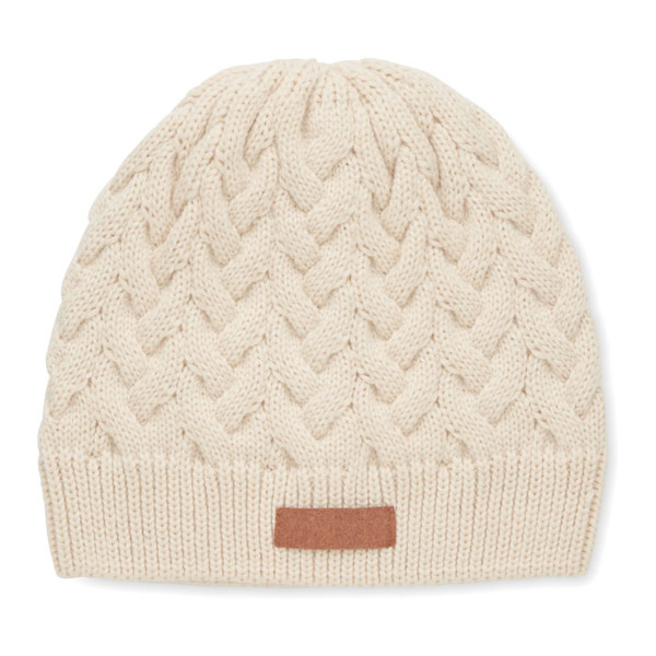 Bonnet tricoté en RPET Katmai - Beige