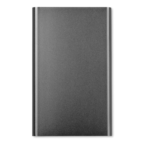 Powerflat power bank, 4000 mAh, recycled aluminium - Titanium