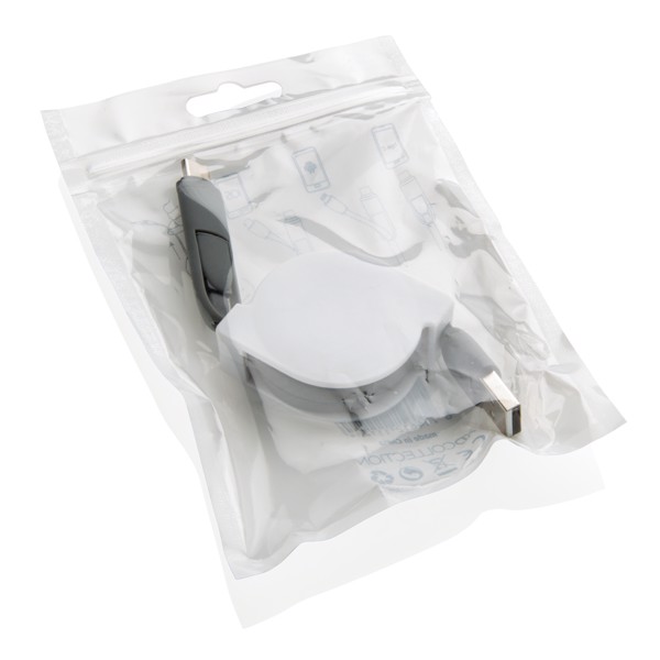 3-in-1 retractable cable - White