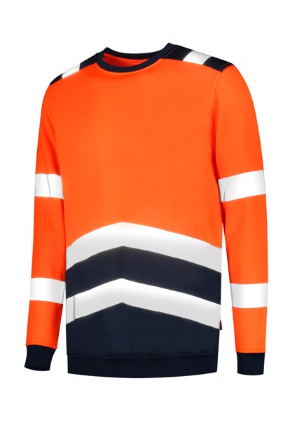 Sweatshirt unisex Tricorp Sweater High Vis Bicolor - Fluorescent Orange / 3XL