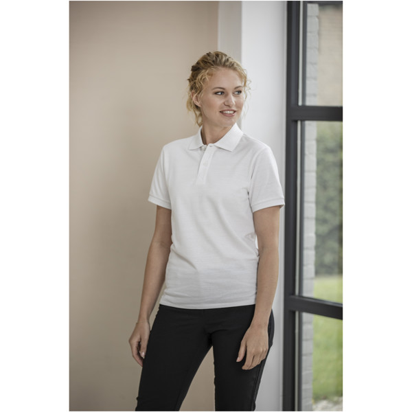 Polo Emerald recyclé unisexe à manches courtes Aware™ - Blanc / XS