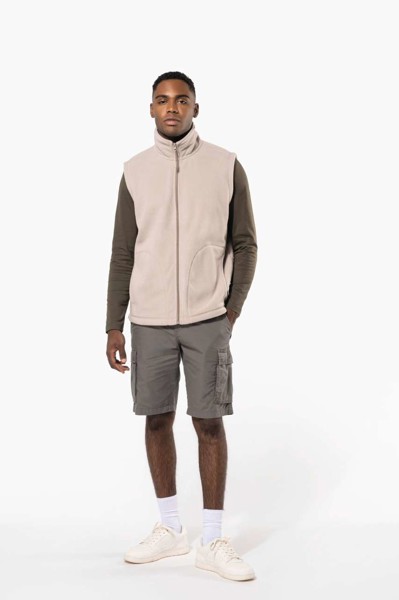 Luca - Men's Microfleece Gilet - White / XL