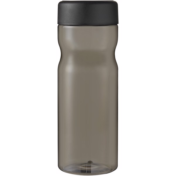 H2O Active® Eco Base 650 ml fľaša na vodu so skrutkovacím uzáverom - Uhľová / Jednofarebná čierna