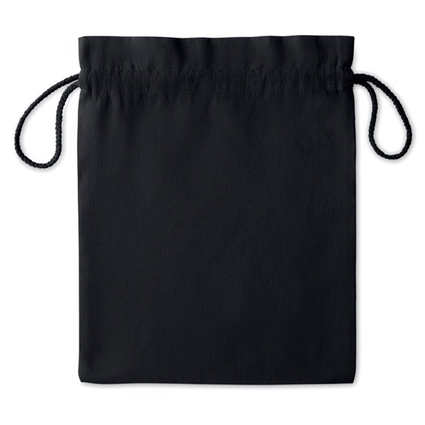 Medium Cotton draw cord bag Taske Medium - Black