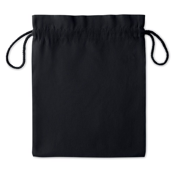 Taske Medium drawstring bag cotton 25x32cm, 105g/m² - Black