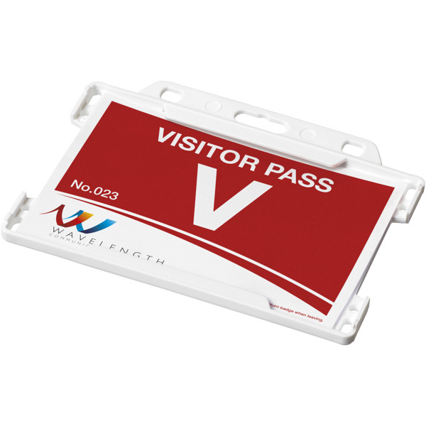 Porte-cartes Vega en plastique recyclé - Blanc