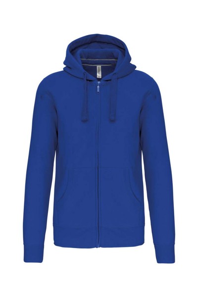 Men's Full Zip Hooded Sweatshirt - Light Royal Blue / M