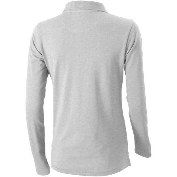 Polo manches longues femme Oakville - Gris mélangé / M
