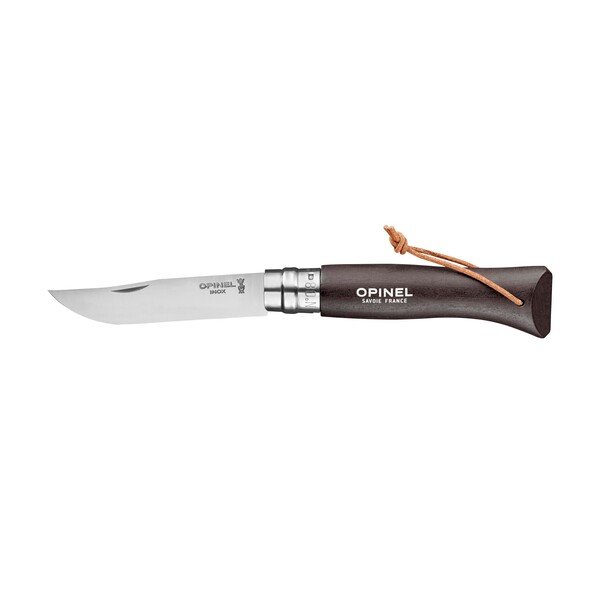 Opinel Colorama No 08 pocket knife | With belt pouch - black