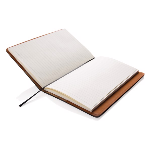 Notebook with phone pocket