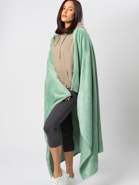 Coral Fleece Blanket 130x170 - Rustical Green