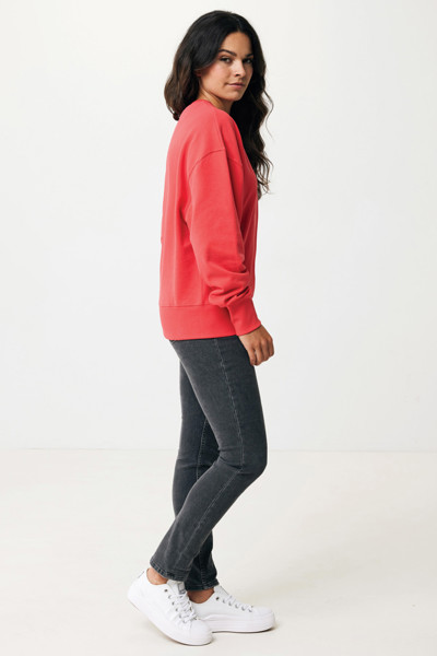 Sweater à col rond en coton recyclé Iqoniq Kruger - Luscious Red / XXXL