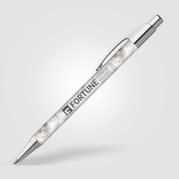 Stylo Lebeau Métallique Executive - Chromé / Impression 360
