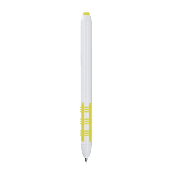 STYLO BILLE PLASTIQUE ECRITOIRE NOIR - Jaune