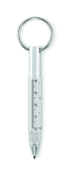 Schlüsselring Kugelschreiber Twen - Mattsilber