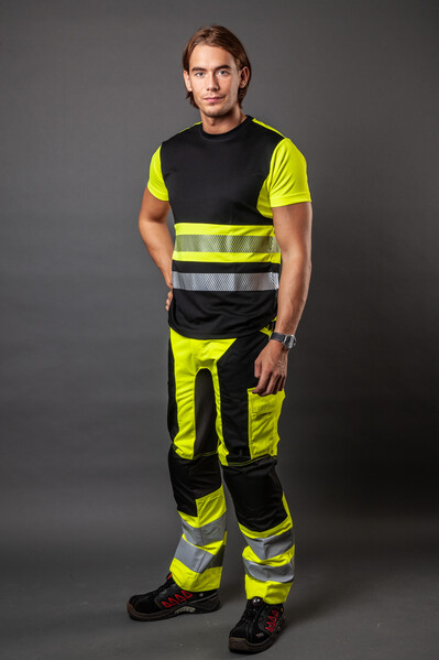 6513 PANTS HV Yellow/black C52