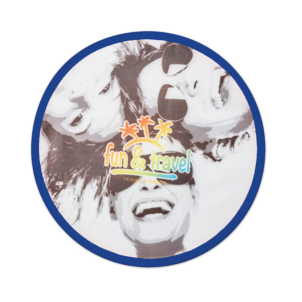 Full colour foldable frisbee - True Blue