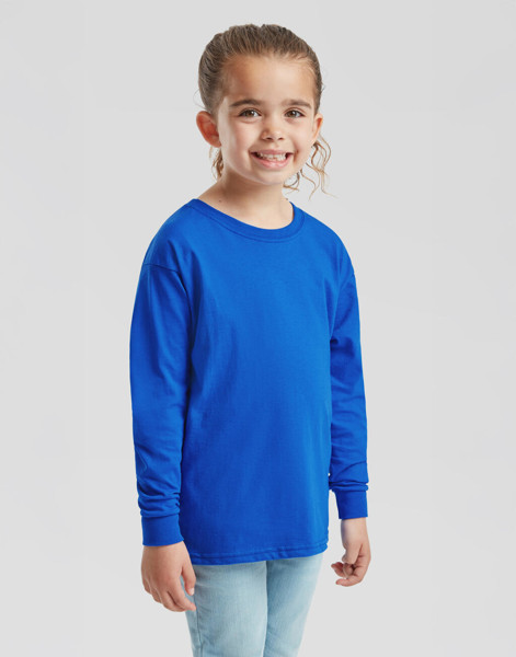 Kids Valueweight Long Sleeve T - White / 140 (9-11)