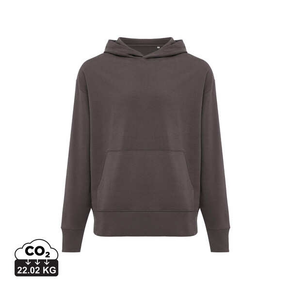 Mikina s kapucí Iqoniq Yoho relaxed fit z recykl. bavlny - Antracitová / XXXL