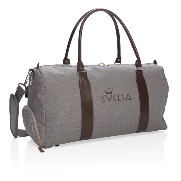 Weekend bag with USB A output - Grey