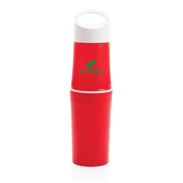Be O bottle 500ml, sugarcane HDPE, EU made - Red