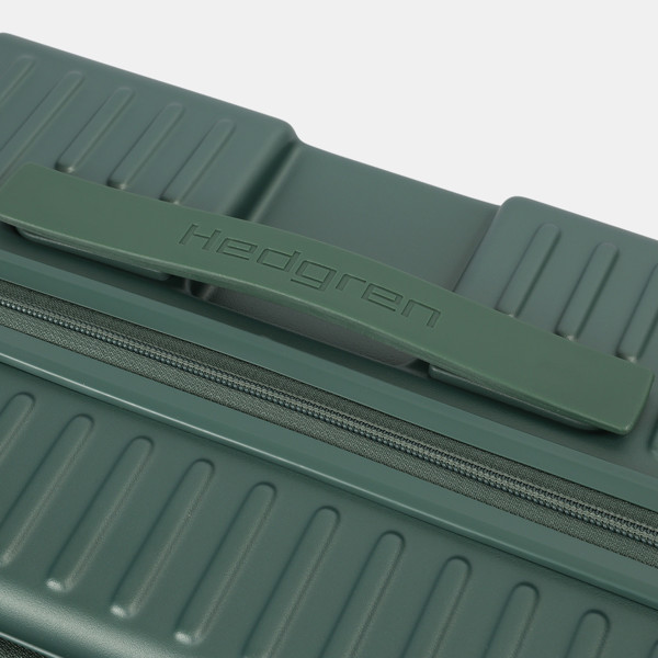 YUNO S FP | Troler cabină 55 cm + buzunar frontal + TSA - Hedgren - Duck Green