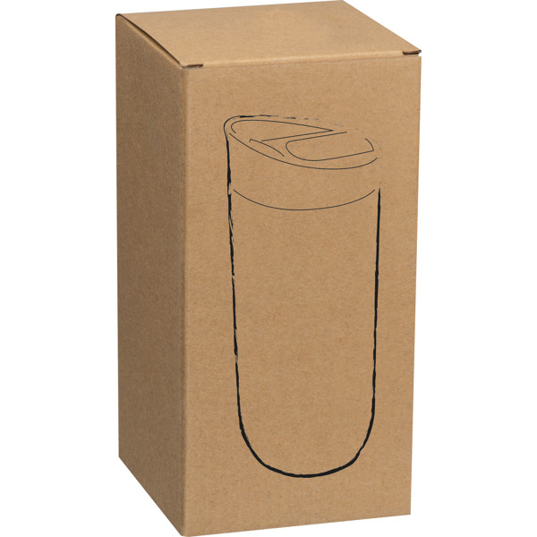 Insulated Mug 500ml with push-button Closure TIZIANO - Silvergrey