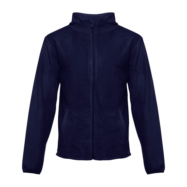 THC HELSINKI. Men's Polar fleece jacket with elasticated cuffs - Navy Blue / XXL