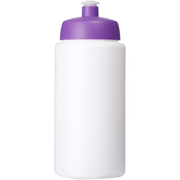 Bouteille de sport Baseline® Plus 500ml couvercle sport - Blanc / Violet