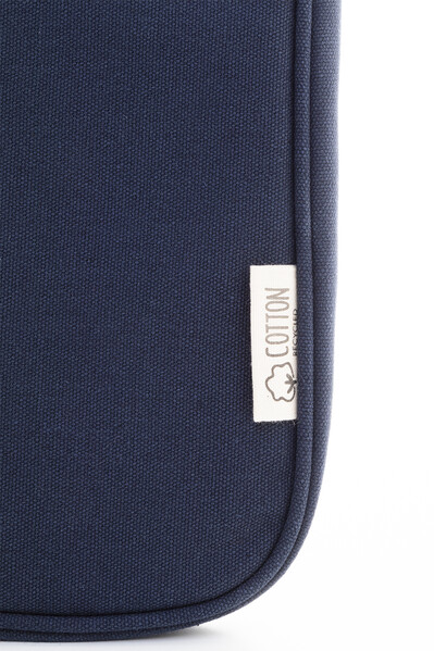 Sacoche ordinateur portable en toile recylcée Rebyss Comp - Bleu Foncé