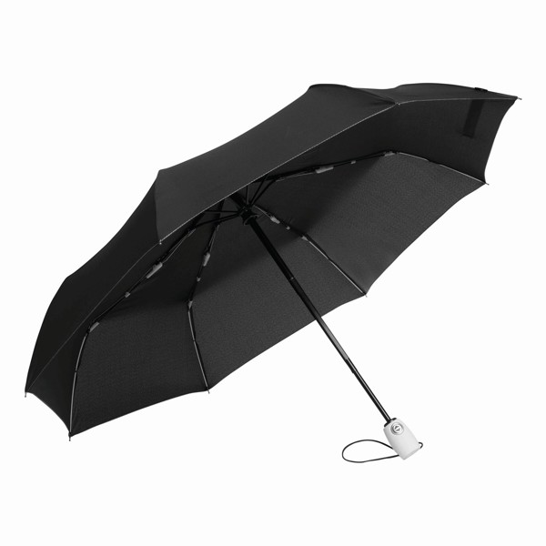 Automatic Open/Close Windproof Pocket Umbrella Streetlife - Black / White