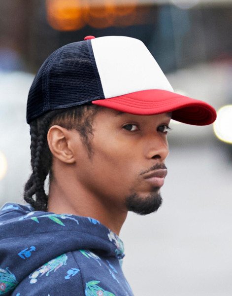 Retro 5 Panel Trucker - Black / Dark Olive / ONE SIZE