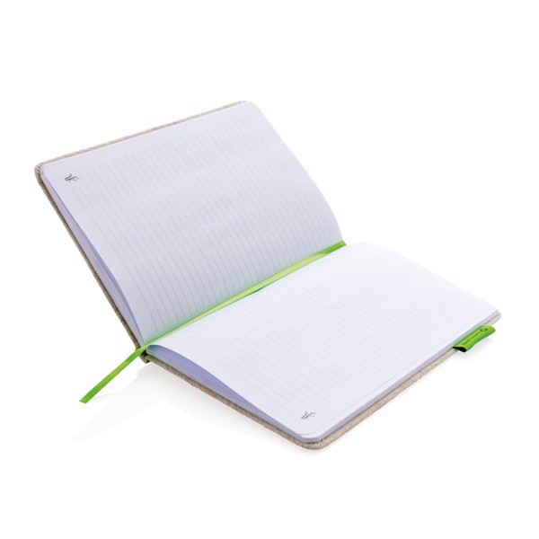 Carnet A5 à couverture en jute