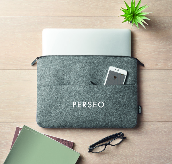 Sac pour ordinateur en RPET Toplo - Gris