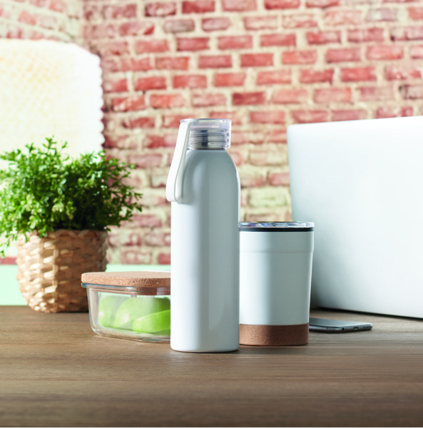 Edelstahlflasche 650ml Bira - Weiß