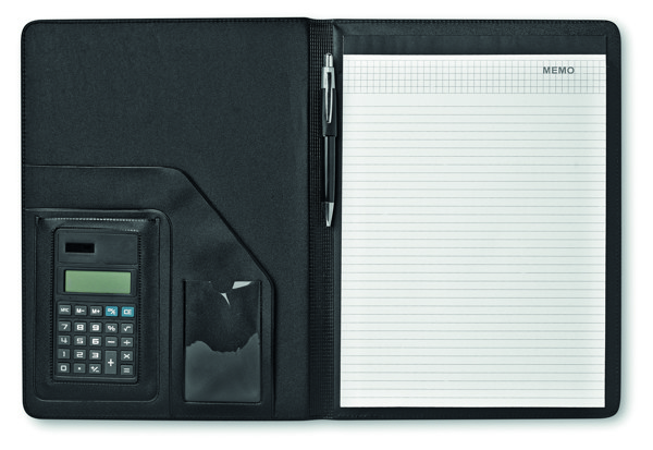 Nadia A4 portfolio, calculator, 20-sheet notepad