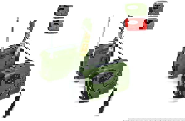 SafeSound Emergency Radio with Solar and Manual Winding - Red