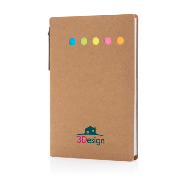 Carnet A6 de notes autocollantes avec stylo