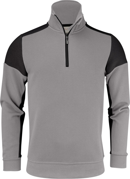 Sweater with 1/4 Zip Printer | Prime Halfzip Sweater - Anthracite / Black / XXL