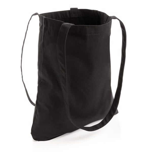 Sac shopping type Tote bag Impact en coton recyclé AWARE™ - Noir